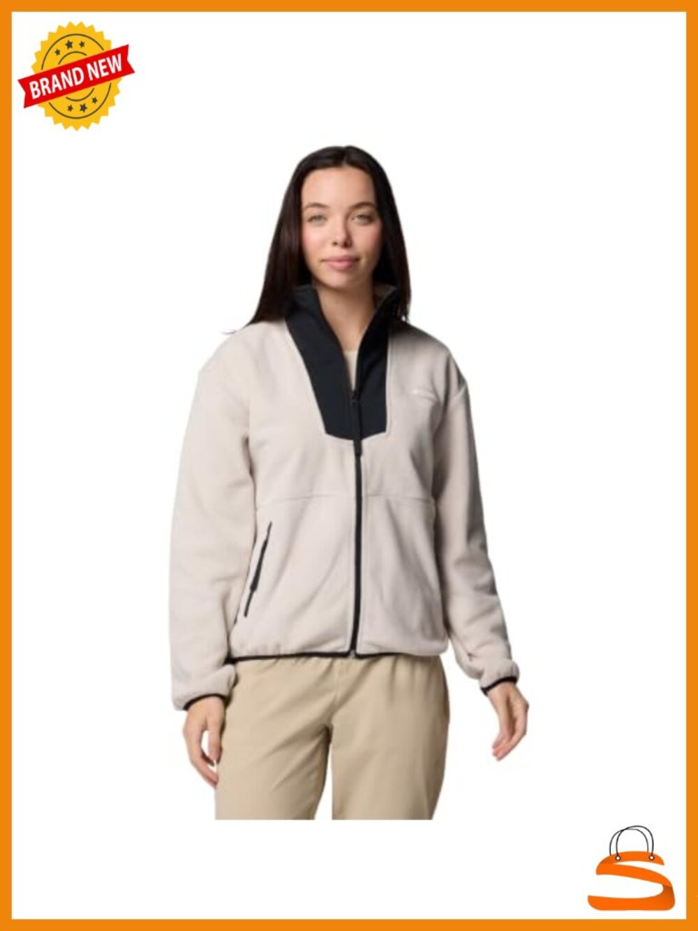 Full Zip Fleece Jacket Recycled Polyester Regular Fit Zip Pockets Anorak